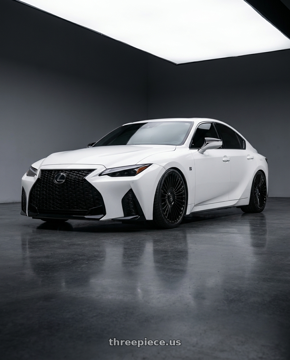 2022 Lexus is300 f sport with DOLCE LUXURY TRENTO 5x112/5x114.3 22x10.5 +40 Glossy Black wheels