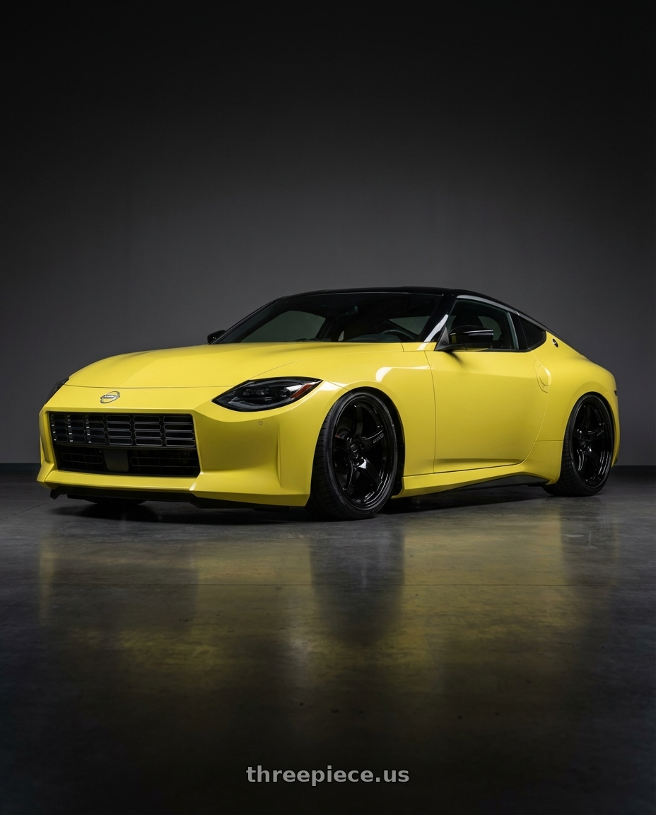 2024 Nissan Z with Gram Lights 57CR 5x114.3 19x9.5+35 Glossy Black wheels