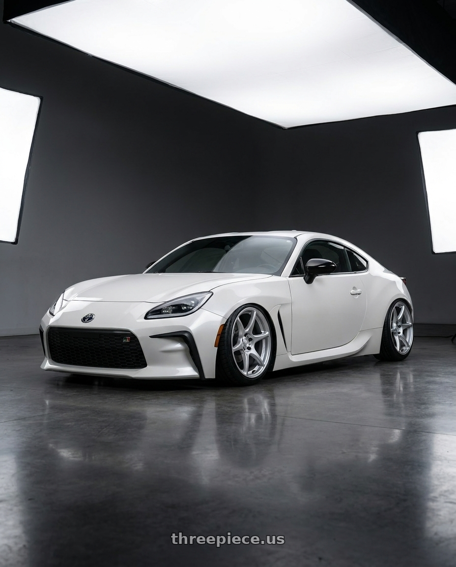 2016 Scion FR-S with Kansei K11S Tandem 5X100 18x9.5 22 Hyper Silver wheels