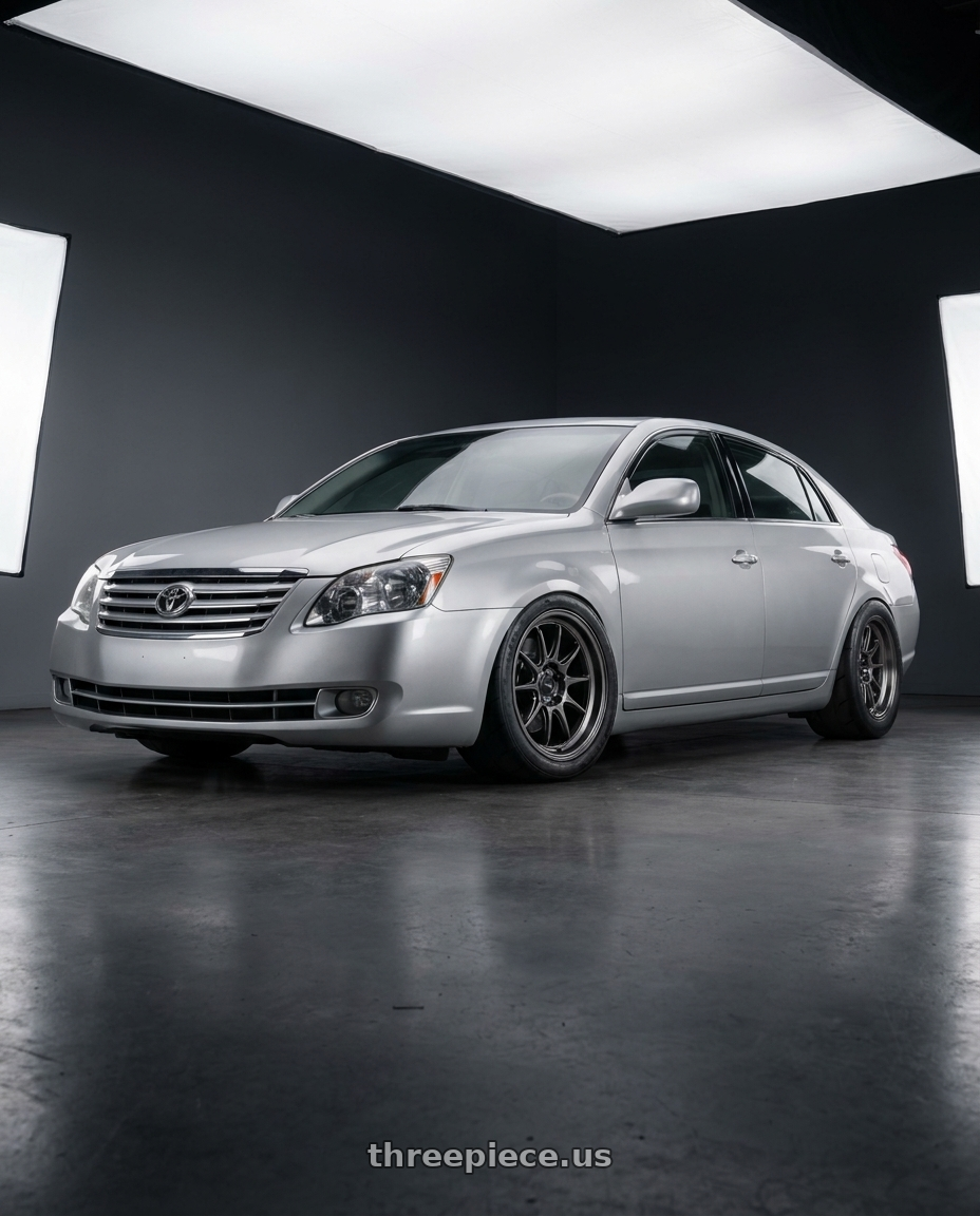 2008 Toyota Avalon Touring silver with Konig Ampliform 5x114.3 20x11+50 Dark Metallic Graphite wheels