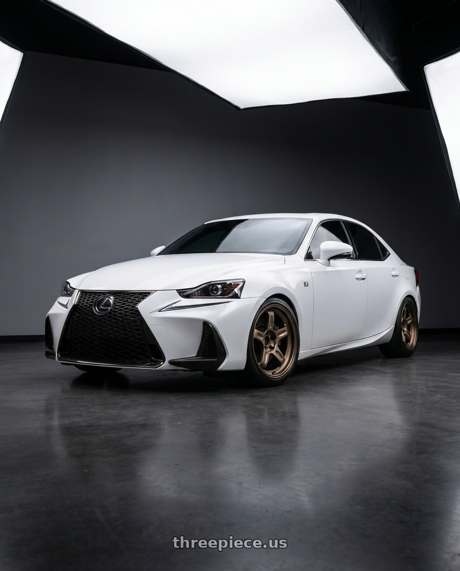 2017 Lexus IS350 F Sport with Volk Racing 21C 5x114.3 18X8.5+35  Bronze wheels