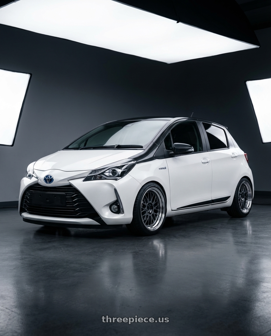 2020 Toyota Yaris Y20 with Volk Racing 21A 5x120 18x9.5 +22 DARK GUNMETAL / RIM DC wheels
