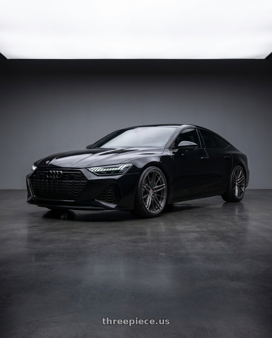 2020 Audi a with Avant Garde Wheels F53R BLANK 20x11 +BLANK Dark Graphite Metallic wheels