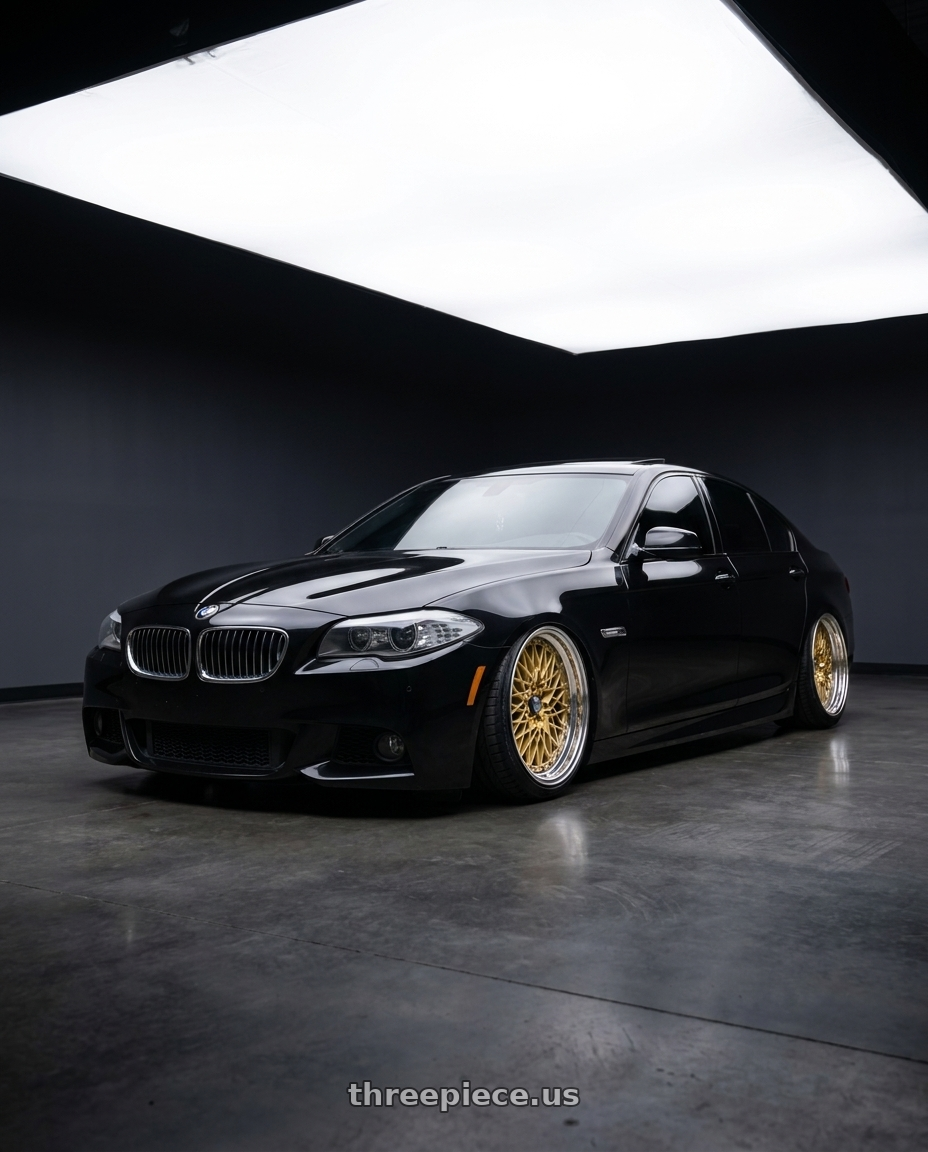 2013 BMW 550i with SSR Formula MESH 5x108 19X12.5+-3 MD Disk Fm Gold wheels