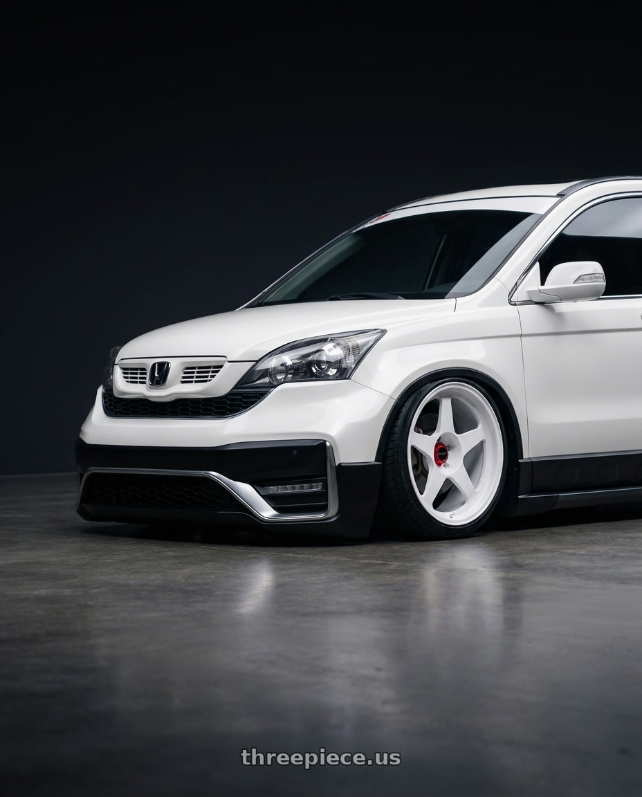 2009 HONDA CRV3 with R6061 Forged R1 5x114.3 18X8.5 +20 Championship White wheels