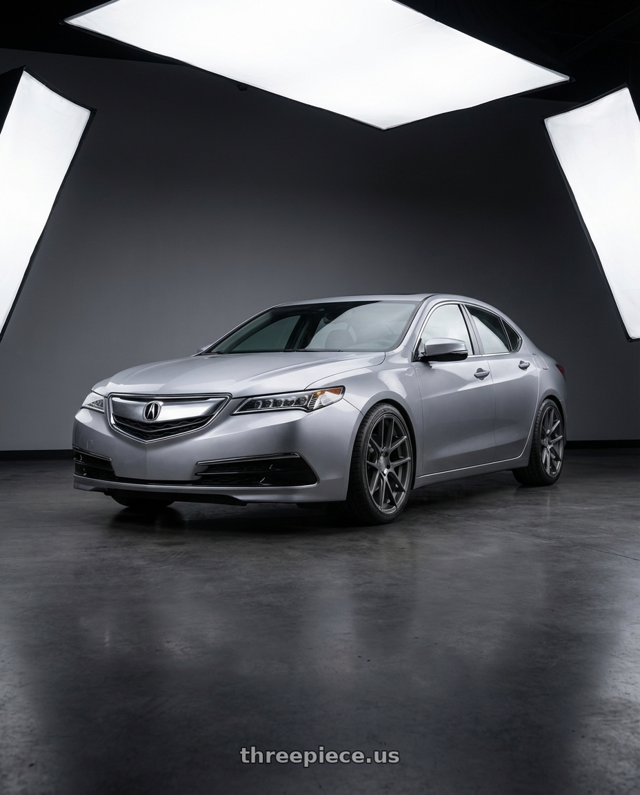 2019 Acura TLX with Avant Garde Wheels M510 5X114.3 19x9.5 +40 Dolphin Grey wheels