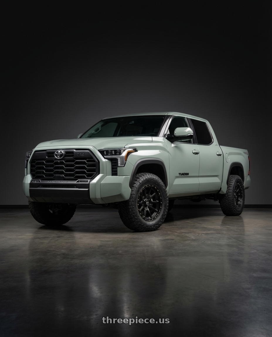 2018 Toyota Tundra with KMC KM100 SYNC 5X150 20X9 +18 SATIN BLACK wheels