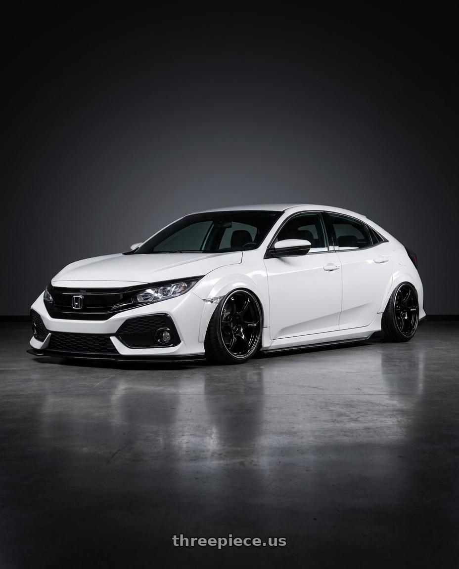 2019 Honda Civic with Advan RGIII 5x114.3 19x9.0+25 Gloss Black wheels