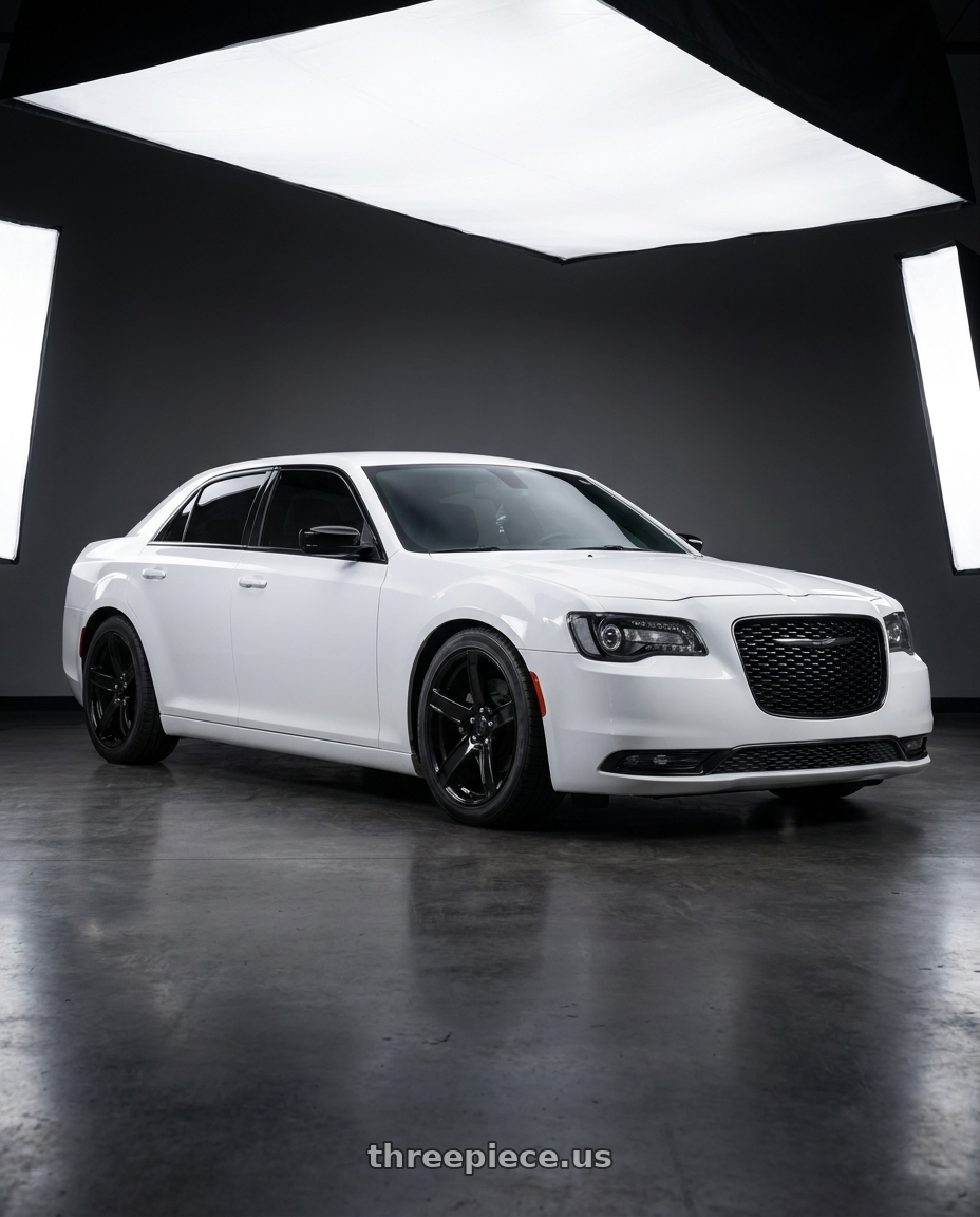 2020 Chrysler 300s 3 6 with OE Wheels DG22 5x115 20x9.5+18 Satin Black wheels