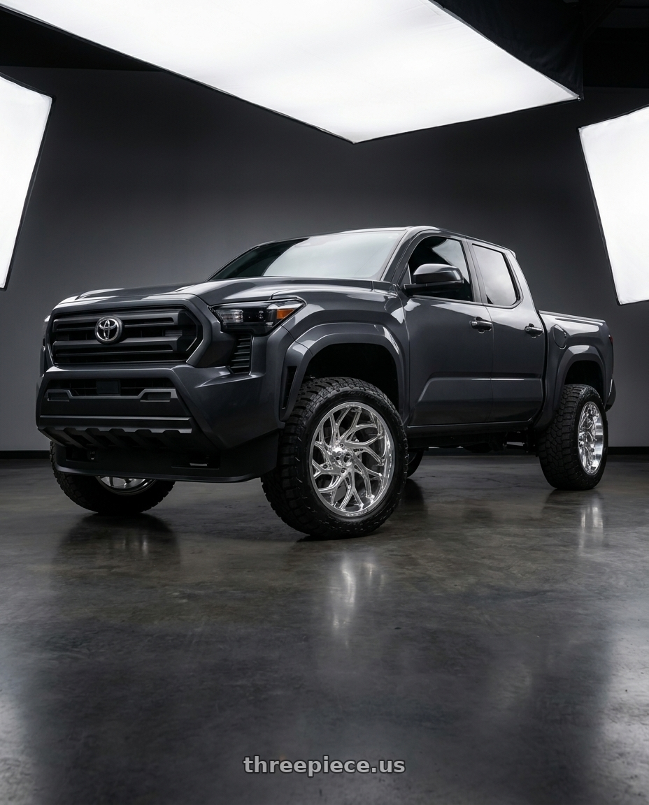 toyota tacoma 4th gen 2024 sr rwd with Fuel UTV D204 RUNNER 4X156 22X7 +13 POLISHED wheels