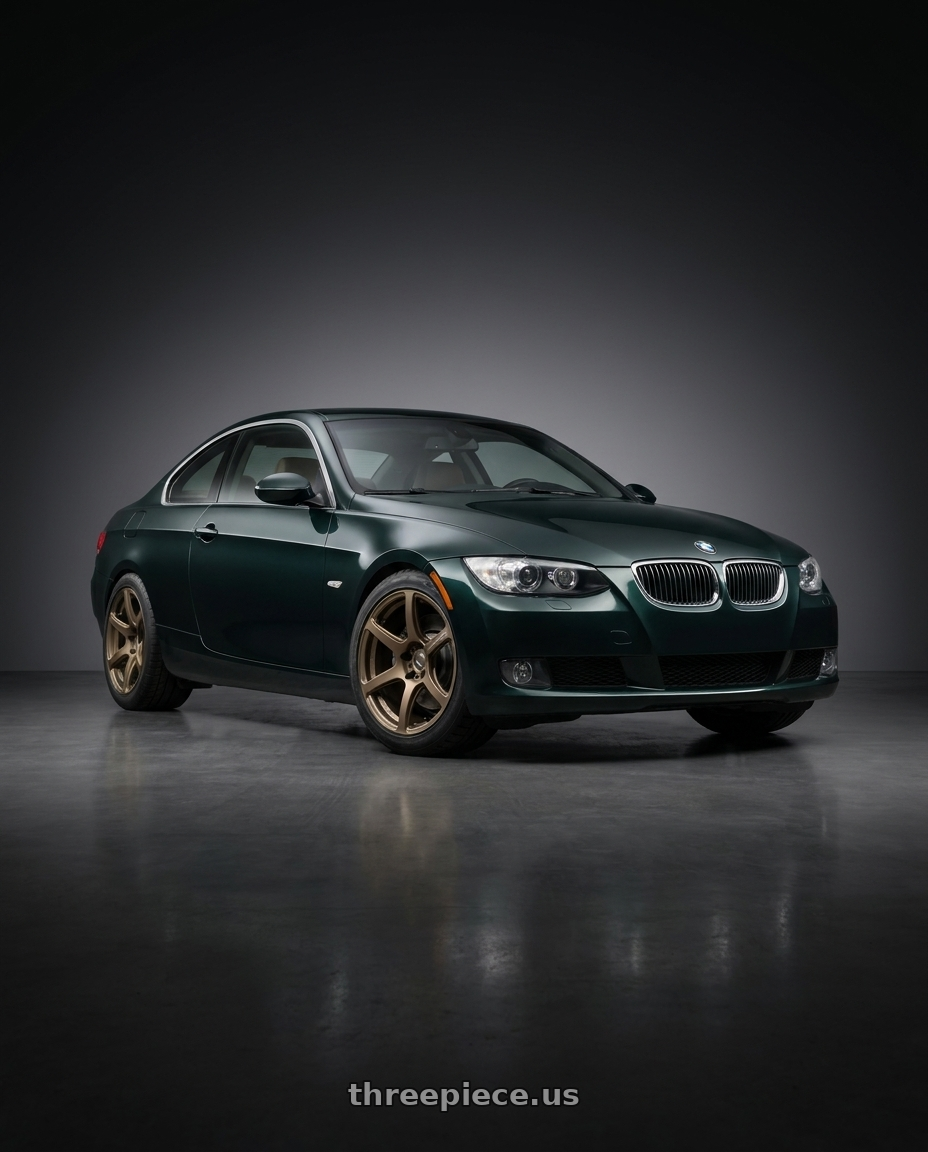 2008 BMW 335xi with Work Emotion T7r 5x120 18x9.5 +38 Matte Bronze wheels