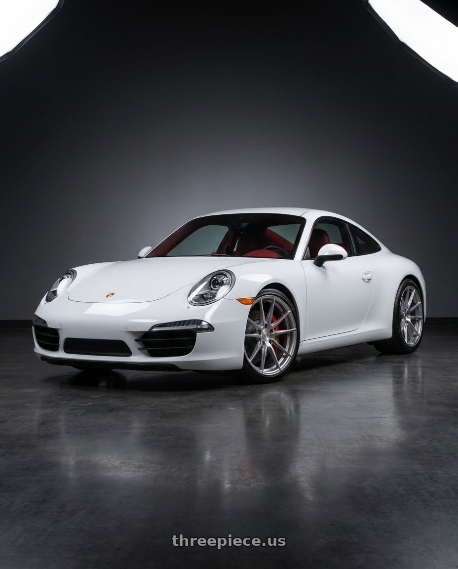 2014 porsche 911 carerra with Rohana RFX2 5x130 20x9+45 Brushed Titanium wheels