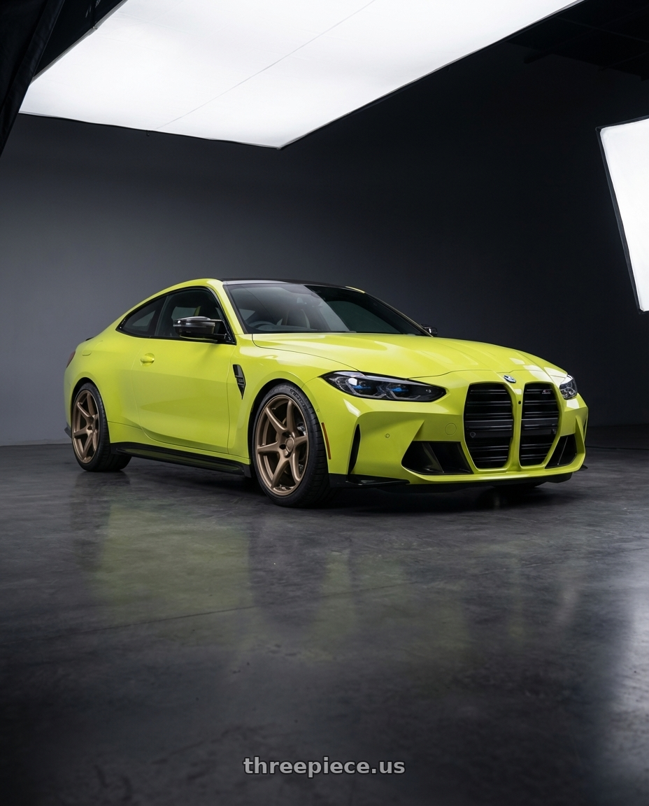 2024 BMW M4 G82 with Kansei K11B Tandem 5X112 19x9.5 22 Bronze wheels