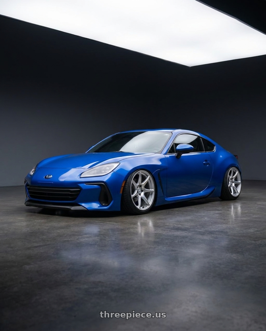 2024 Subaru BRZ with Kansei K11S Tandem 5x114.3 18x9 12 Hyper Silver wheels