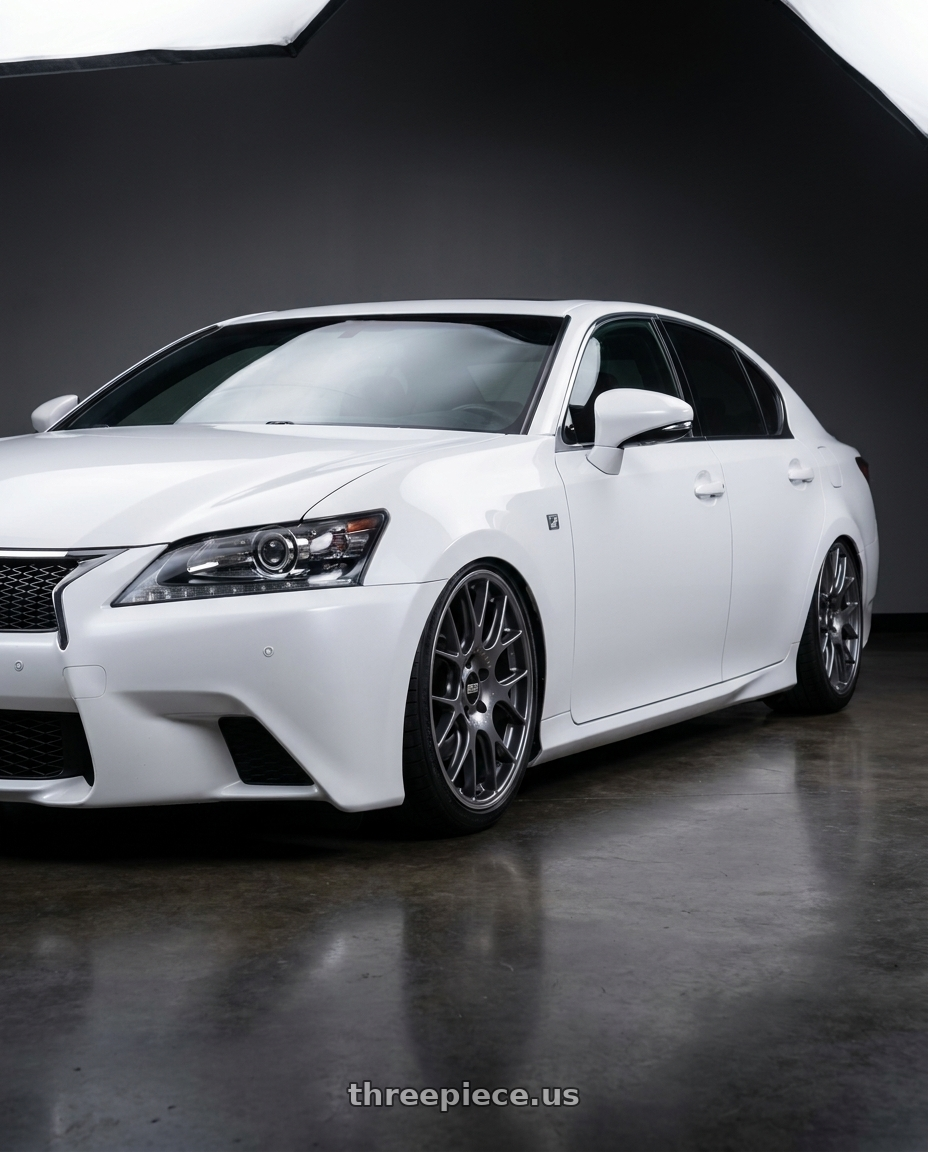 2015 lexus gs350 f sport with BBS CH-R 5x114.3 20x9.5 +40 Satin Titanium Polished Rim Protector wheels