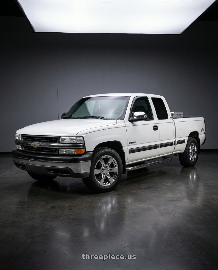 2000 chevy silverado 3 door with OE Wheels CA82 6x139.7 20x8.5+31 Chrome wheels
