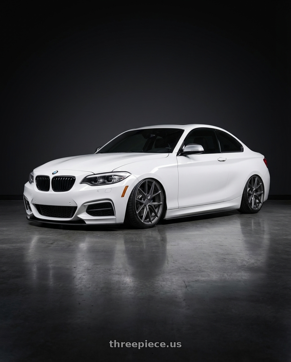 2018 BMW 2 Series F22 with Niche 1PC M116 MISANO 5X120 19X9.5 +35 MATTE GUN METAL wheels