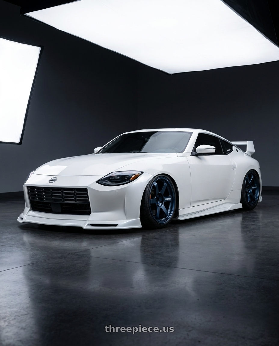 2023 nissan z with Volk Racing TE37 SAGA S-PLUS 5x114.3 19x9.5+28 Mag Blue wheels