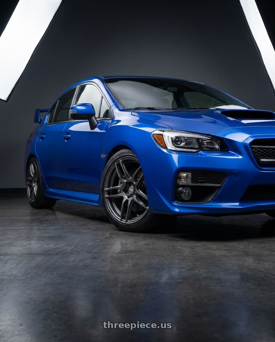 2018 Subaru WRX STI with Niche 1PC M105 NR6 5X108/5X114.3 18X8 +40 MATTE GUN METAL wheels