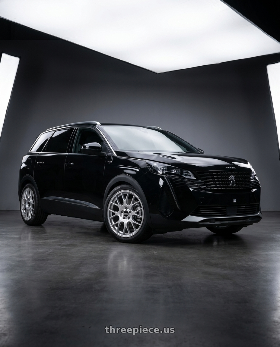 2026 Peugeot 5008 GT Hybrid with BBS CH-R 5x114.3 20x8.5 +38 Brilliant Silver Polished Rim Protector wheels