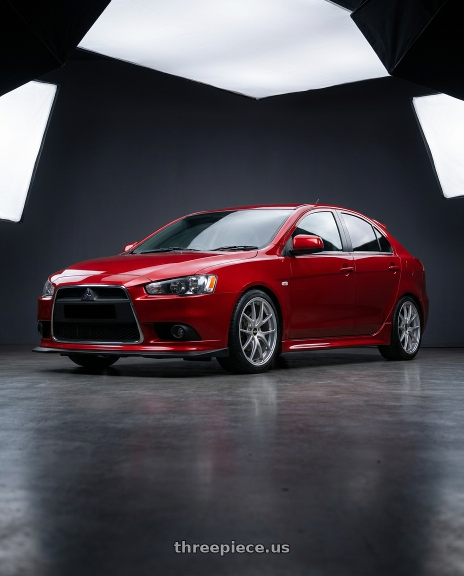 2014 lancer sportback  with BBS RI-A 5x120 18x8.5+34 Diamond Silver wheels