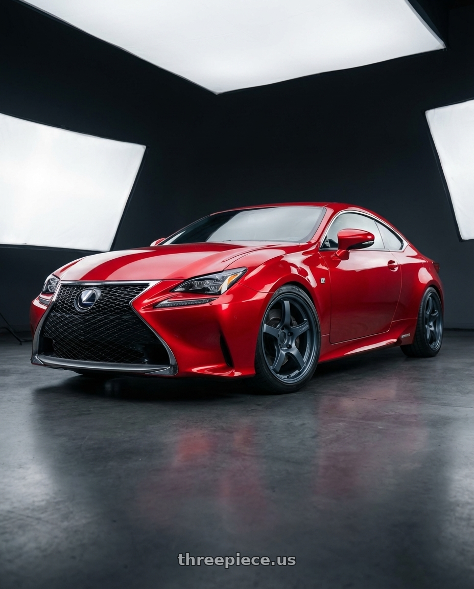 2018 Lexus RC F with Gram Lights 57CR 5x114.3 19x10.5+35 Gunblue II wheels