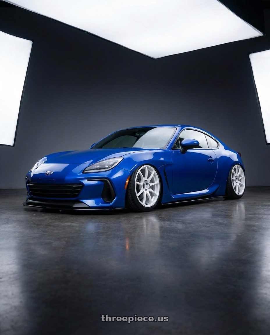 2024 Subaru BRZ with Advan RCIII 5x114.3 18x8.5+38 White wheels