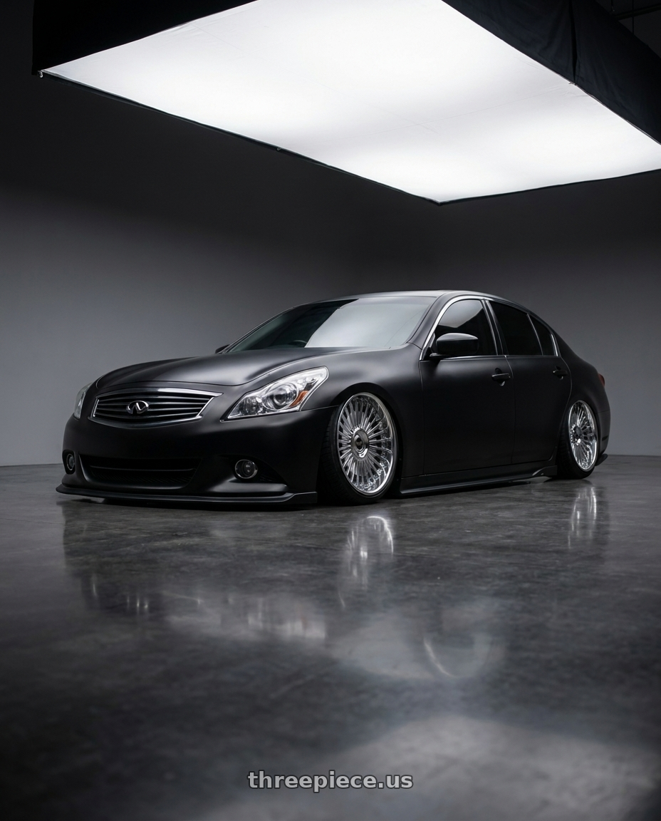 2013 Infiniti G37 sedan satin with Work Emitz wheels