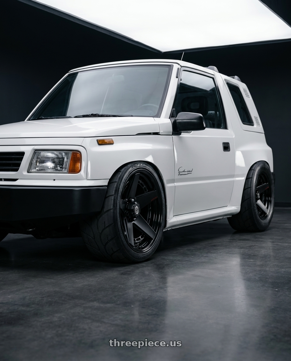 1995 Suzuki Sidekick with 4PLAY 4PF5 6x135/6x139.7 22x10-18 Black wheels