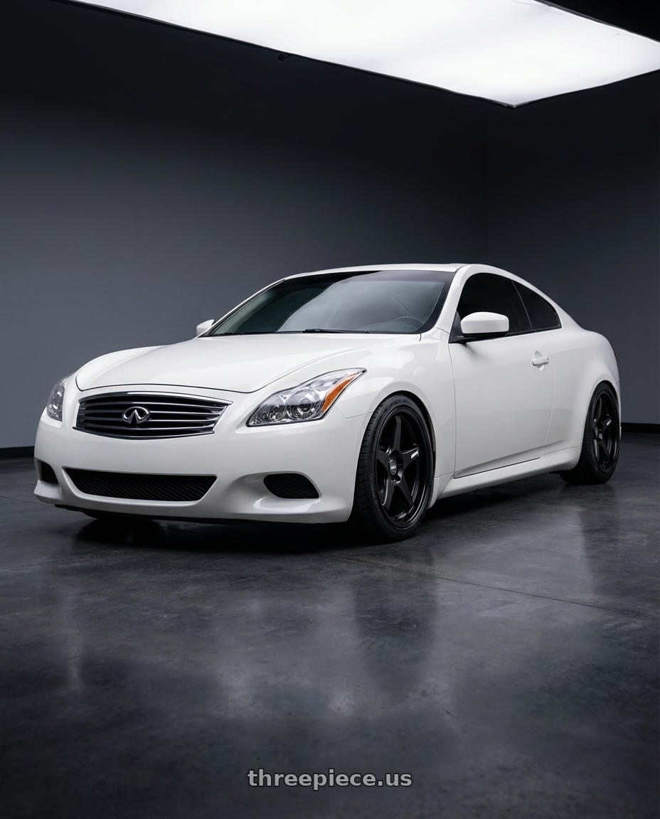 2014 Infiniti G37 Coupe with ESR Wheels APEX SERIES AP5 5x114.3 19x9.5 +22 Matte Black wheels