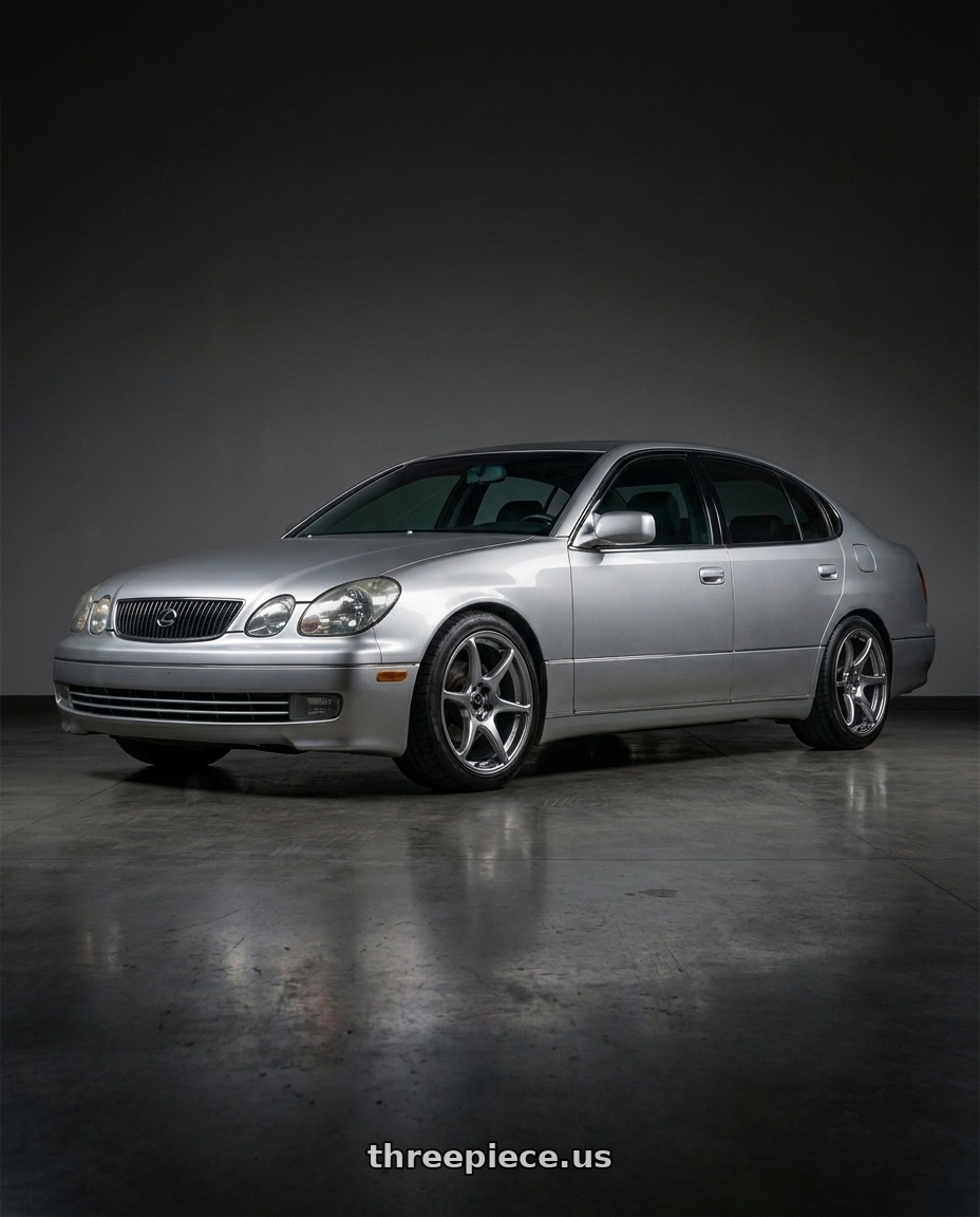 2001 Lexus Gs300  with Kansei K11S Tandem 5x114.3 19x9.5 22 Hyper Silver wheels