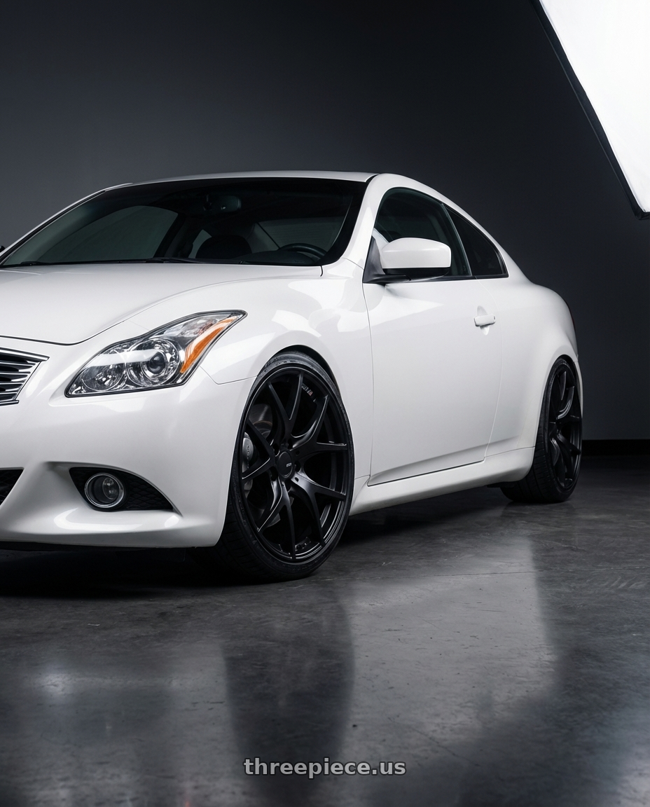 2014 Infiniti G37 Coupe with Ssr Gtv03 5x114.3 19x8.5+38  FLAT BLACK wheels