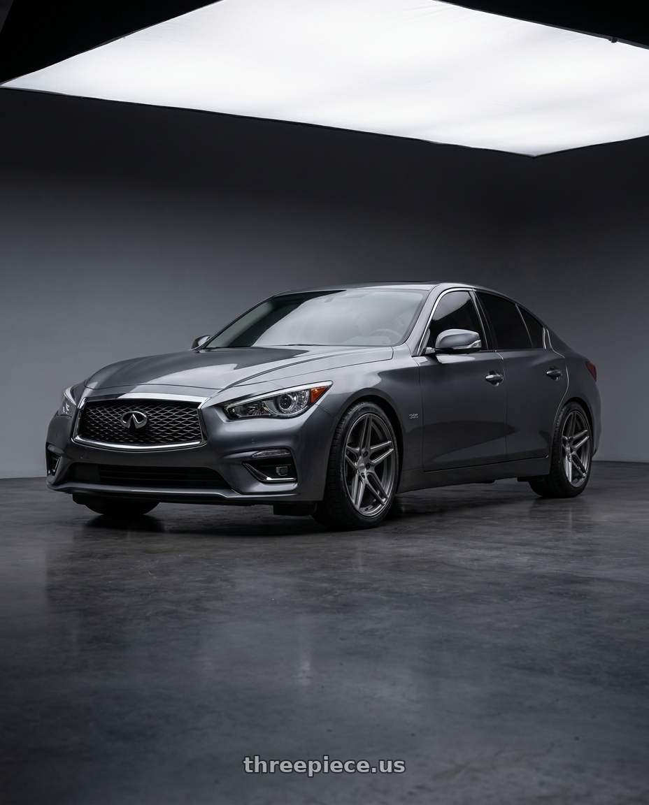 2022 Infiniti Q50 with ESR Wheels FORGETECH SERIES RF15 5x108 18x9.5 +22 Matte Graphite wheels