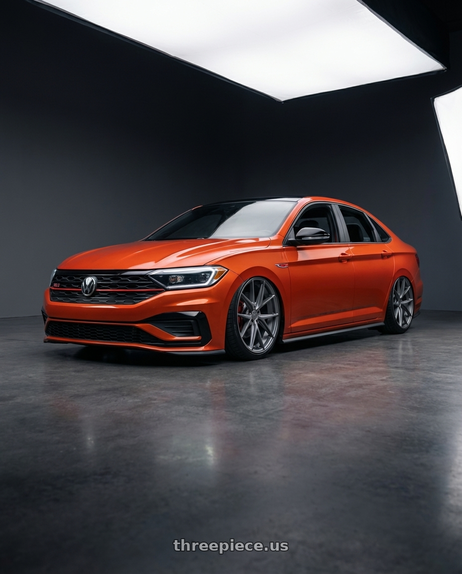 2023 Volkswagen Jetta GLI MK7 with Niche 1PC M116 MISANO 5X112 19X8.5 +42 MATTE GUN METAL wheels