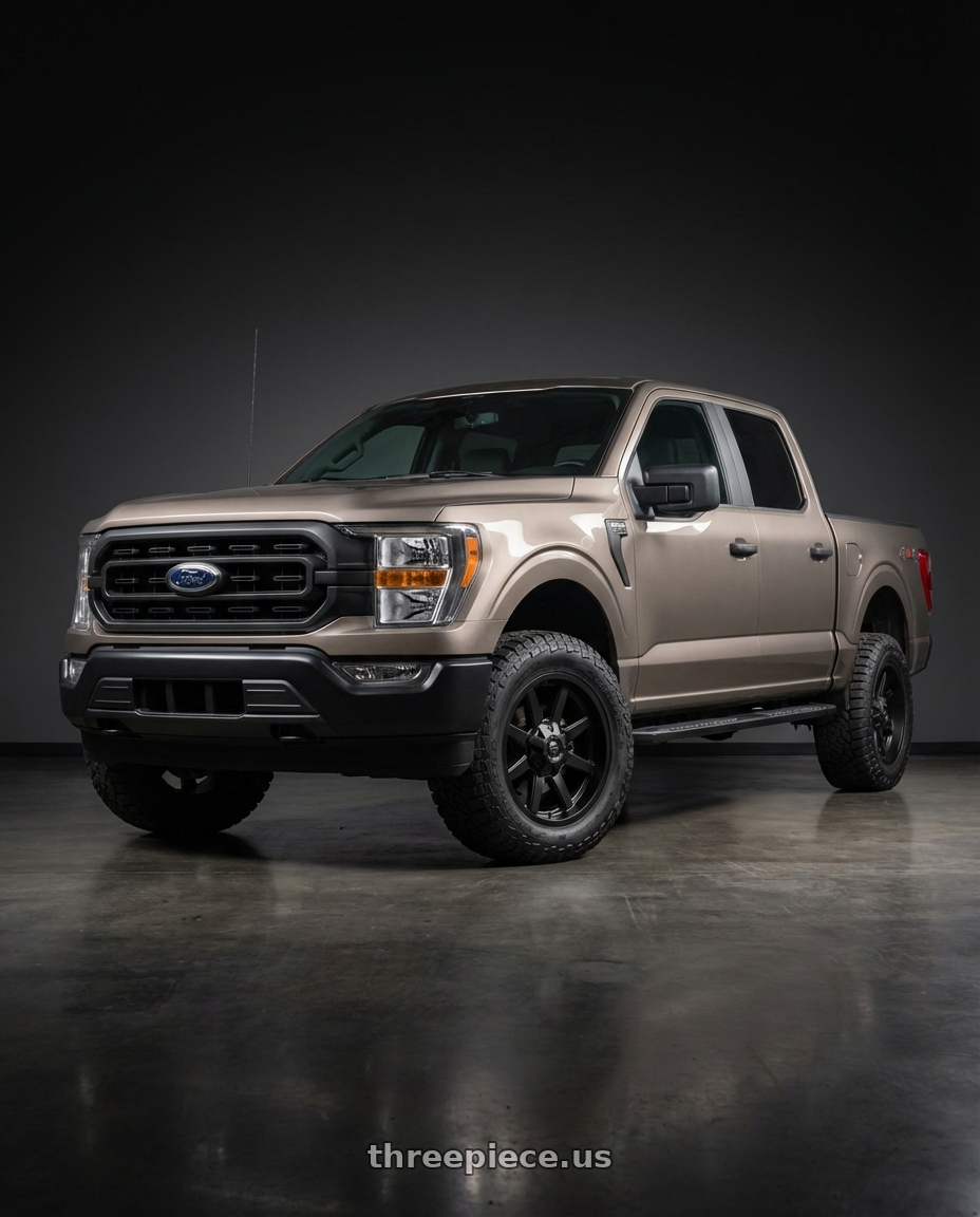 2013 Ford F-150 with Fuel 1PC D436 MAVERICK 6X135/6X139.7 20X9 +1 SATIN BLACK wheels