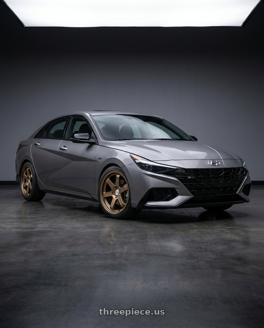 2023 Hyundai Elantra n line with 1AV ZX6 5x114 18x8.5 +40 Bronze wheels