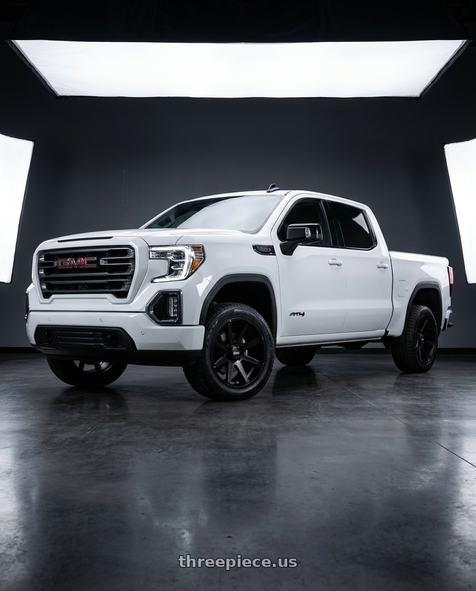 2021 GMC Sierra 1500 AT4 with Ion Type 143 6x139.7 20x9+18 Matte Black wheels