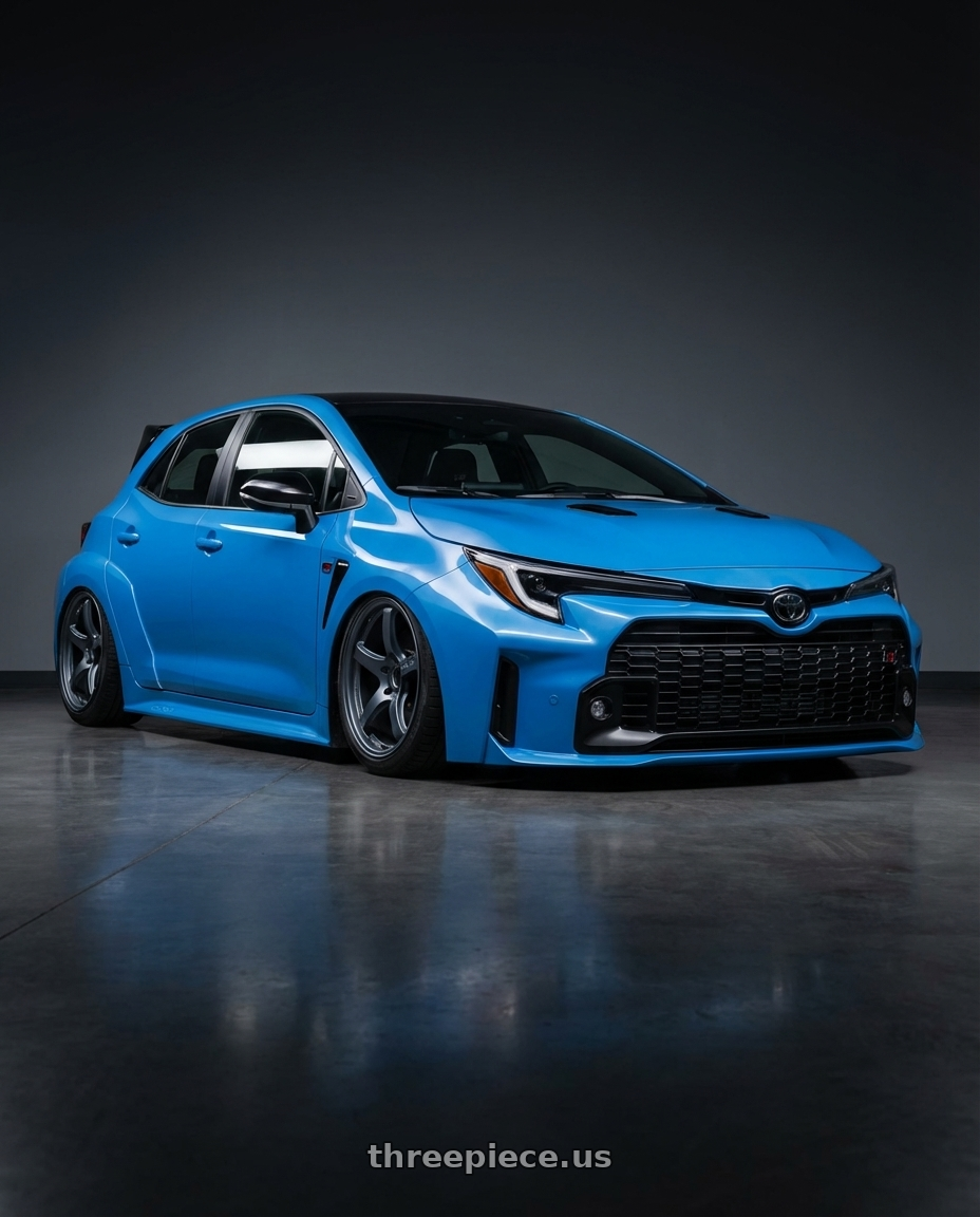 2024 Toyota GR Corolla with Gram Lights 57CR 5x114.3 18x9.5+38 Gunblue II wheels