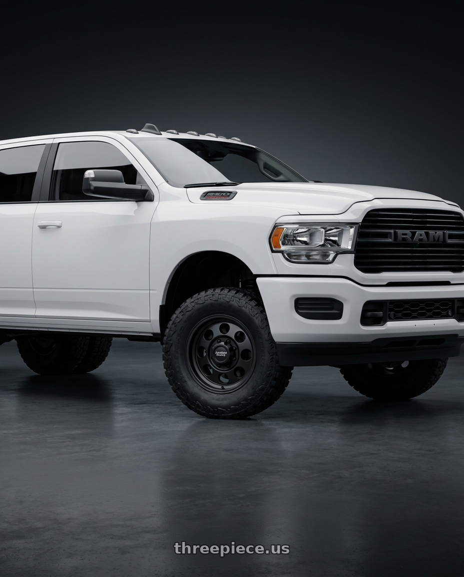 2025 ram 3600 with American Racing AR204 BAJA DUALLY 8X165.1 16X6 +111 SATIN BLACK - FRONT wheels
