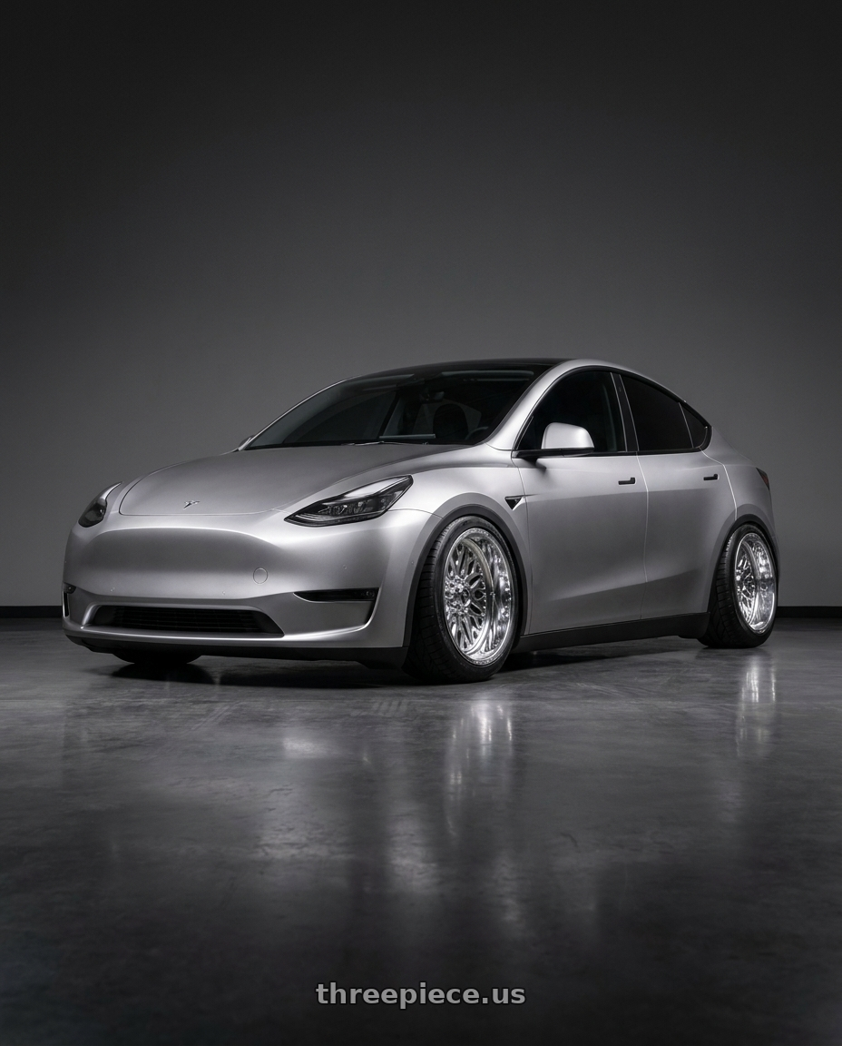2026 Tesla model Y juniper with Fuel Forged FF109 5x139.7 20x9 +0 POLISHED wheels