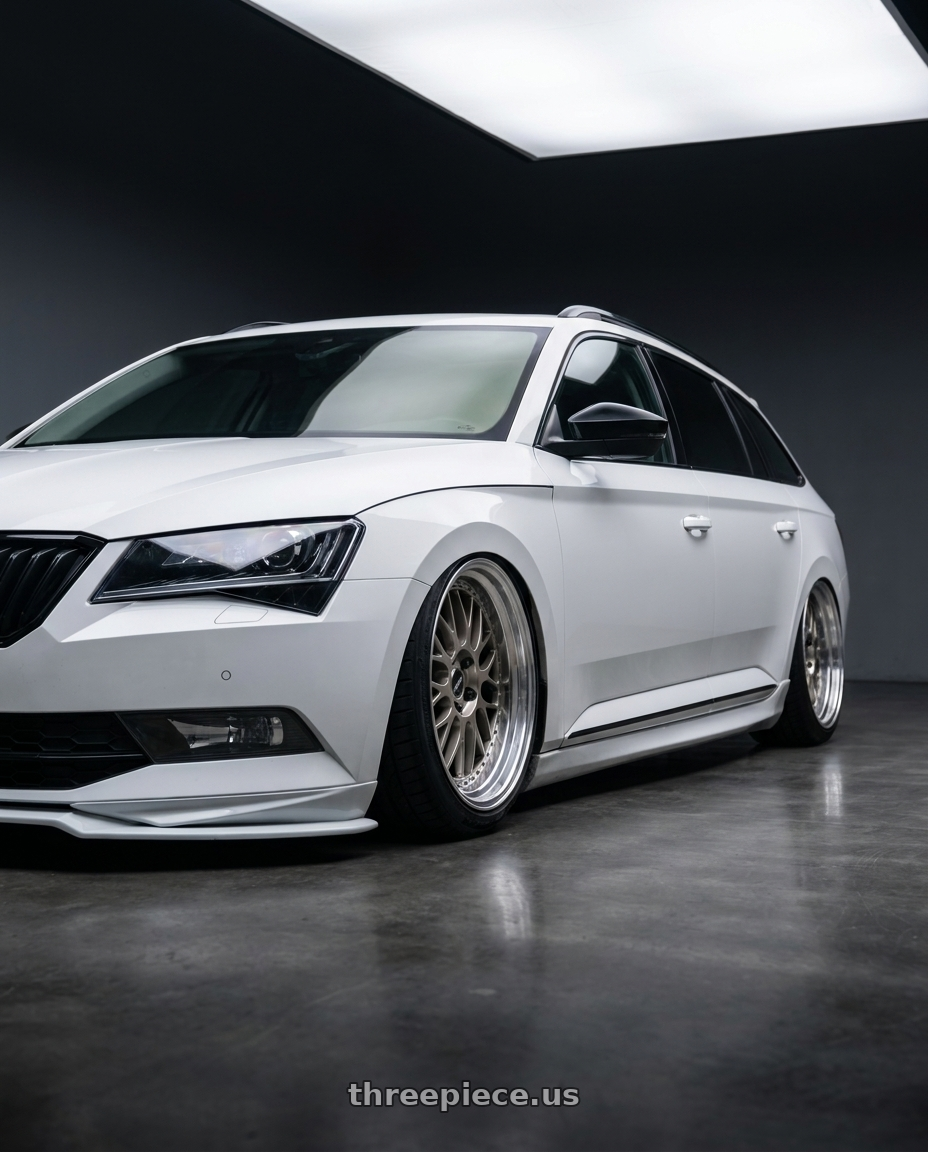 2018 Skoda superb with Work Meister Cr01 4x100 16x5+10 A Disk Bright Buff Finish wheels