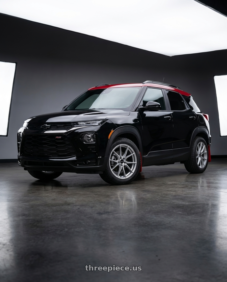 2021 trailblazer rs  with Advanti Racing 80S Hybris 5X115 18x8 +35 Silver with Machined Face wheels