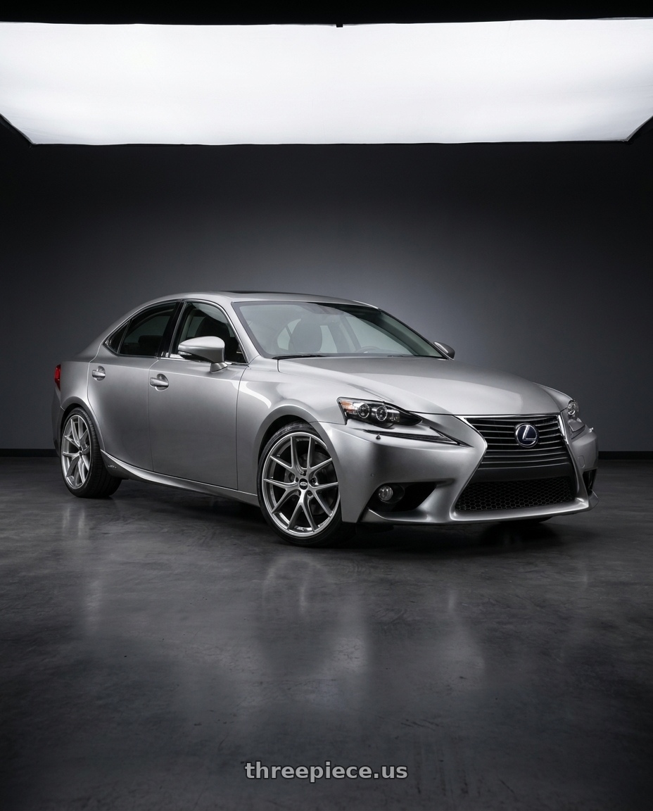 2013 Lexus IS300h with BBS CI-R 5x114.3 19x8.5 +36 Platinum Silver Polished Rim Protector wheels