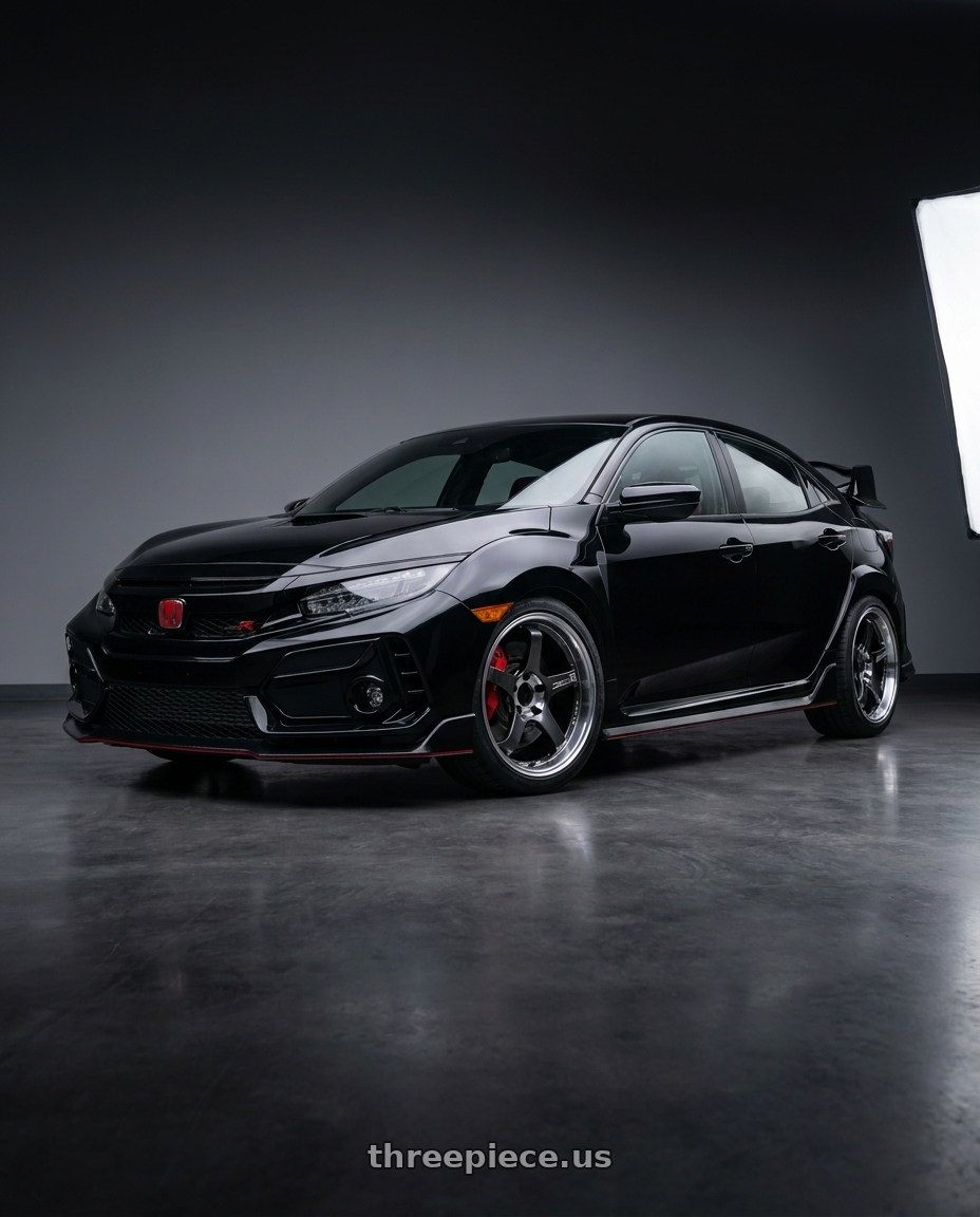 2021 Honda Civic Type R with Advan Racing GT BEYOND-R 5x120 18x10.5 +34 DIAMOND CUT & DARK PLATINUM BLACK wheels