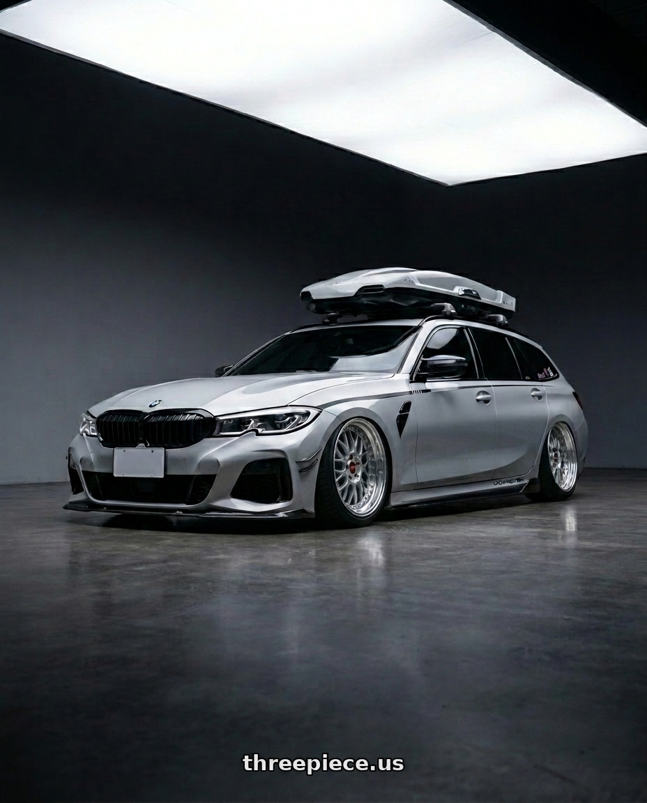 2021 BMW G21 with BBS RG-F 4x100 15x7 +33 Sport Silver wheels