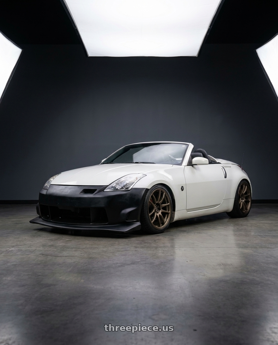 2004 nissan 350z touring with Aodhan DS07 5x114.3 19x9.5+22 Bronze w/Machined Lip wheels