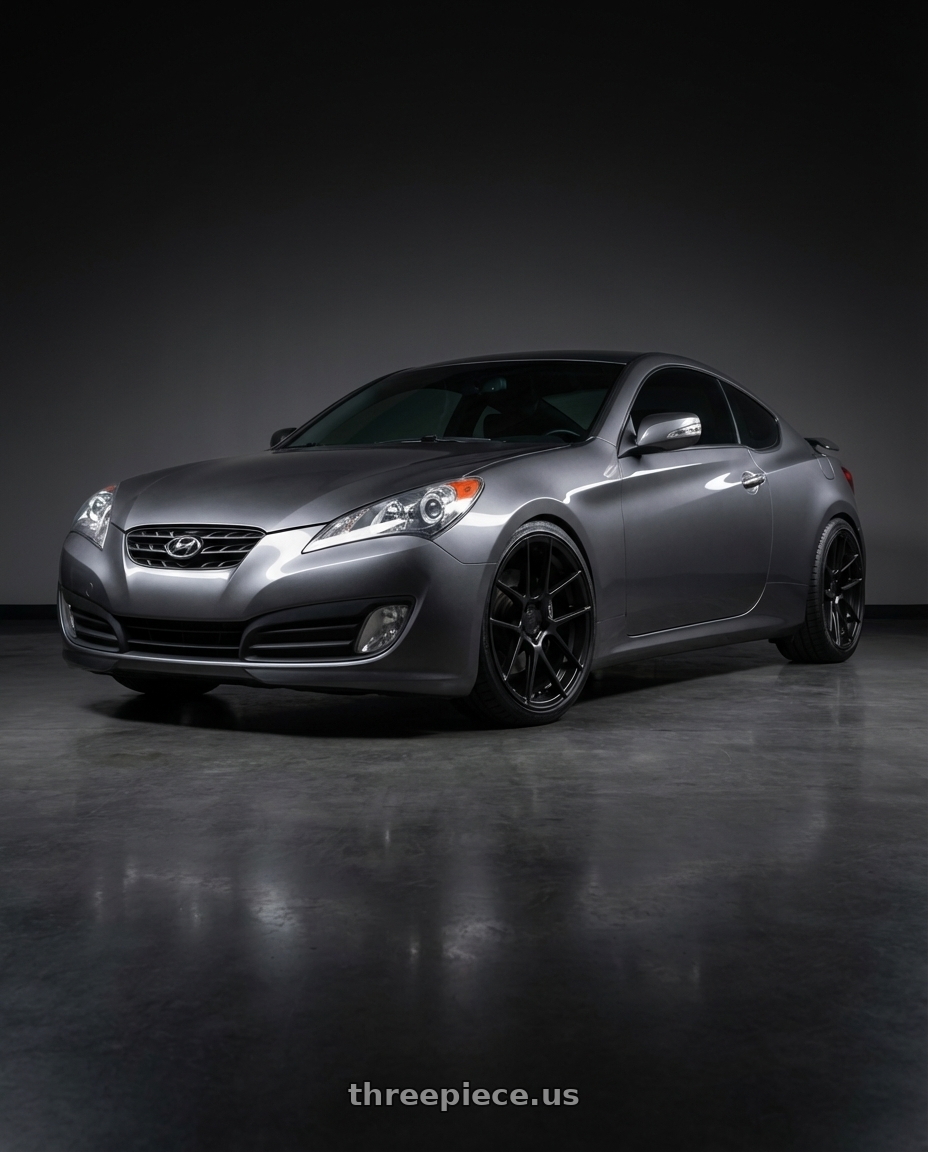 2014 Hyundai Genesis Coupe with Avant Garde Wheels M510 5X114.3 19x9.5 +40 Matte Black wheels