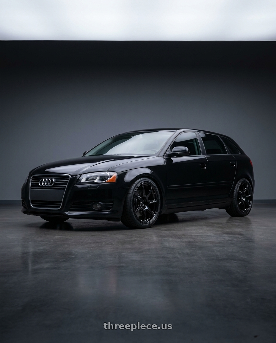 2012 Audi A3 8P with Advan RGIII 5x112 18x8+50 Gloss Black wheels