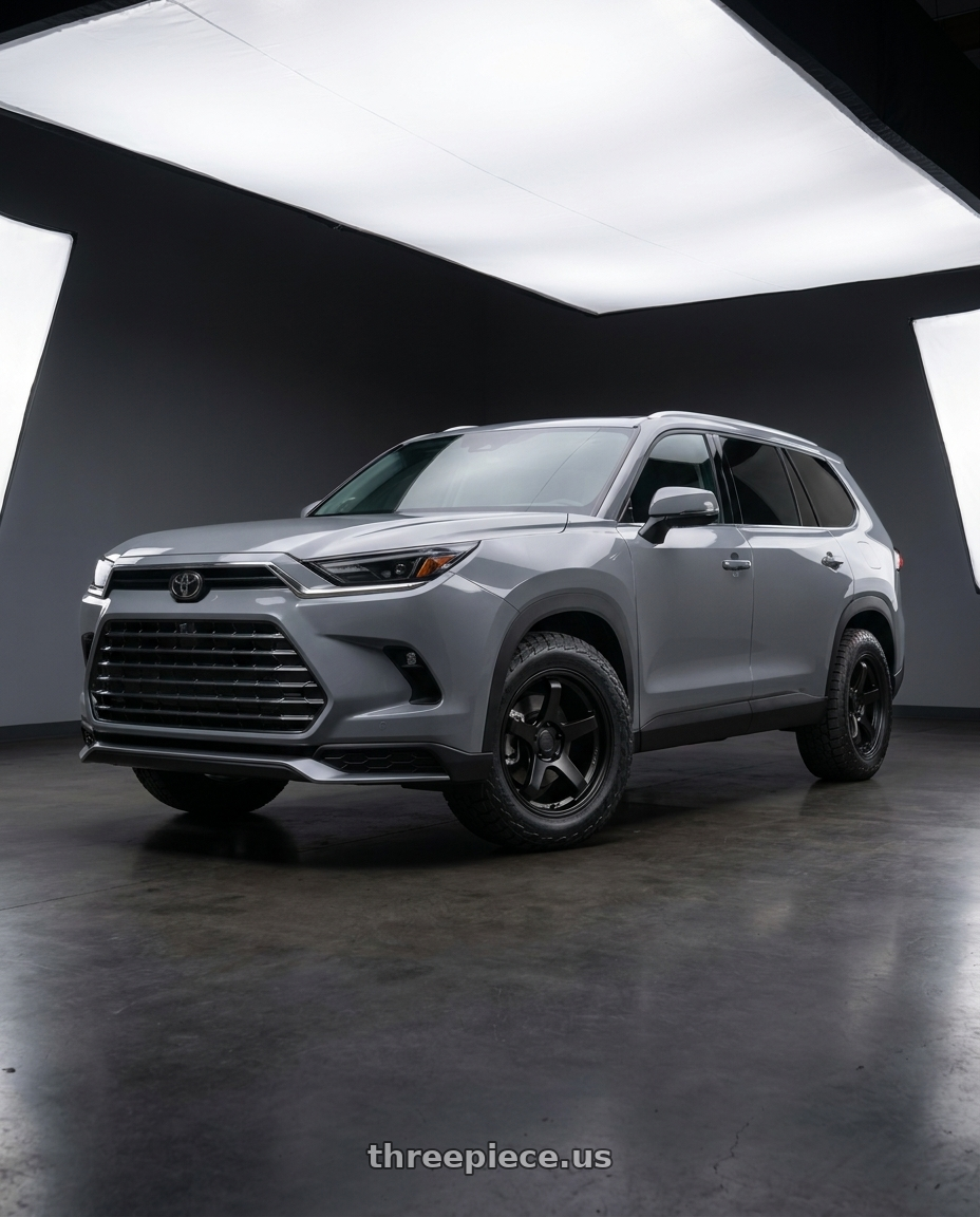 2026 Toyota grand Highlander max with KATANA RACING HR05 5x120 18x8.5 +35 Matte Black wheels