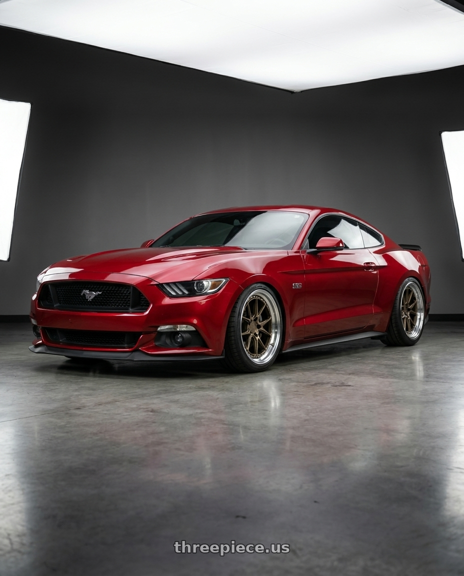 2015 mustang gt with Aodhan DS08 5X114.3 19x9.5+30 Bronze w/Machined Lip wheels